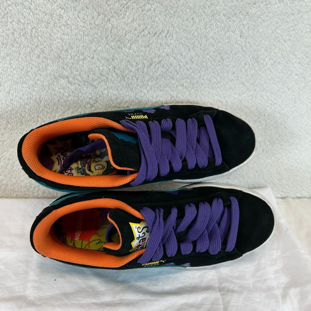 Puma Suede Rugrats JR Black‎ Caribbean Sea Nickelodeon Shoes Size 6Y